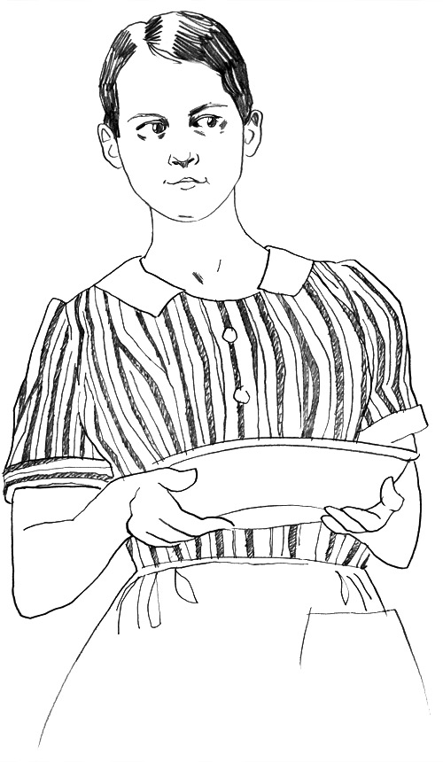 Illustrationen Downton Abbey, BBC: Zeichnung Daisy