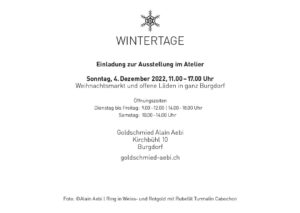 Ausstellungseinladung Postkarte Rückseite