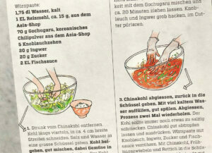 Illustration Rezept Kimchi: mischen