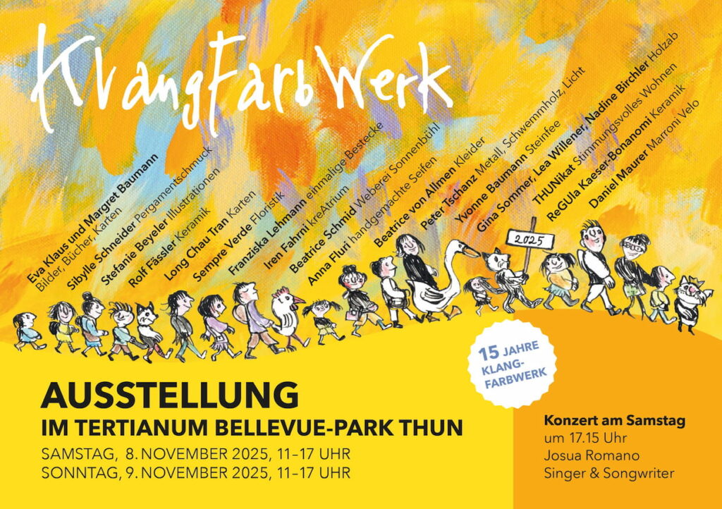 KlangFarbWerk 2025 Einladungskarte Vorderseite Verkaufsausstellung