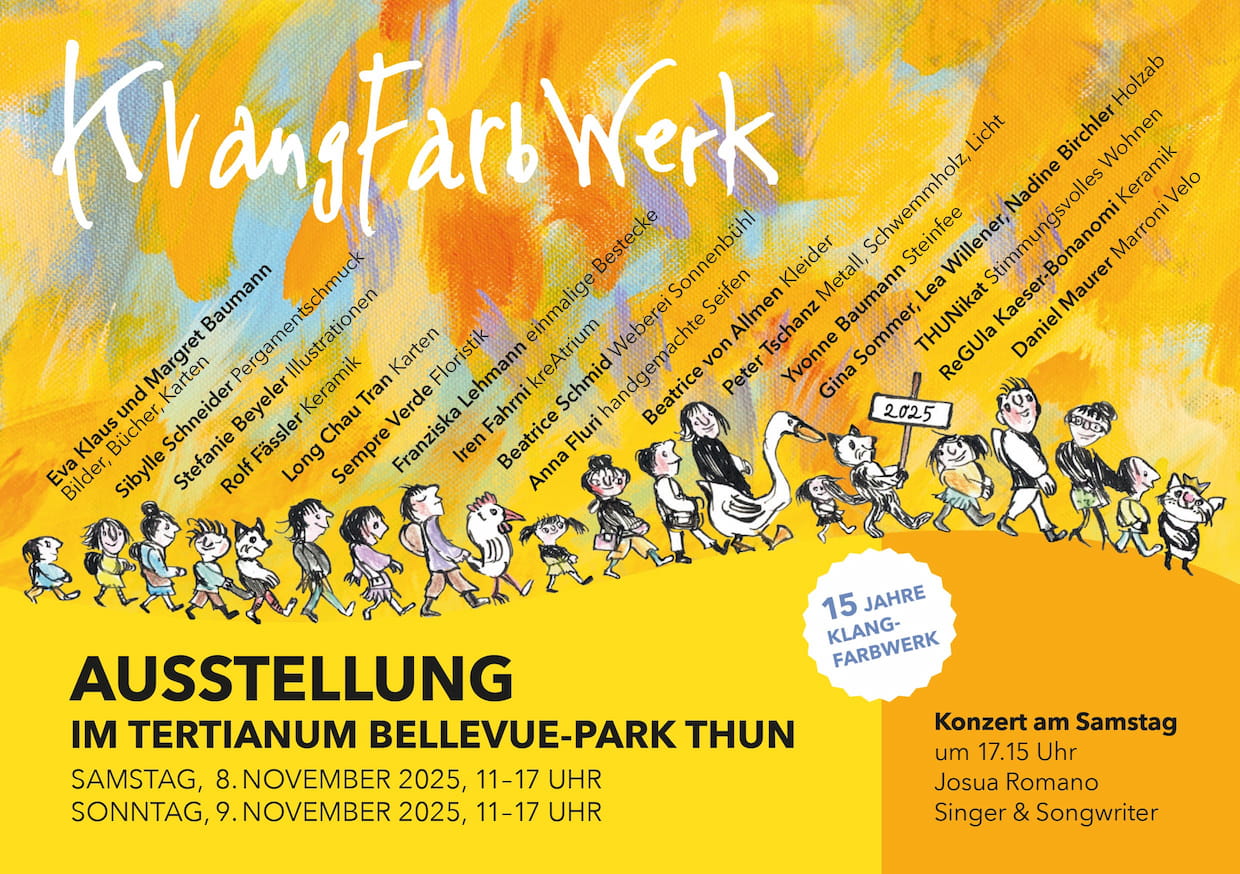 KlangFarbWerk 2025 Einladungskarte Vorderseite Verkaufsausstellung