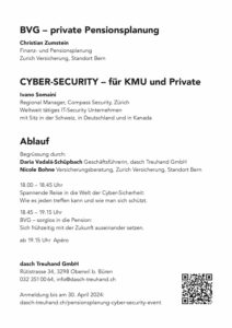 Business-Event Flyergestaltung Rückseite