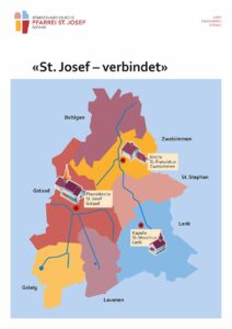 Plakat für die Pfarrei St. Josef, Gstaad